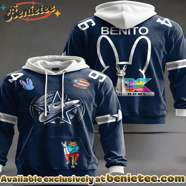 Unisex Bunny Music Football Lover Cowboy Printed Hoodie - Ver 2