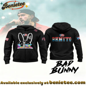 Unisex Casual Super Bowl And Bad Bunny Hooded Jacket - Ver 2