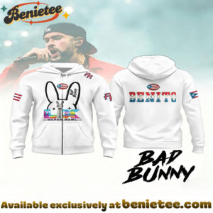 Unisex Casual Super Bowl And Bad Bunny Hooded Jacket - Ver 3