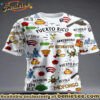 Unisex Puerto Rico Art Printed T-shirt