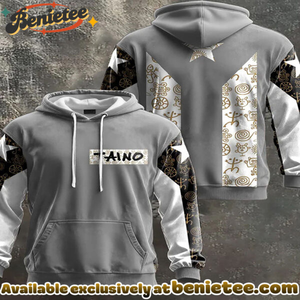 Unisex Puerto Rico Taino Proud Art Printed Hoodie - Ver 2