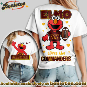 Washington Commanders Premium NFL Elmo Fan 3D Shirt