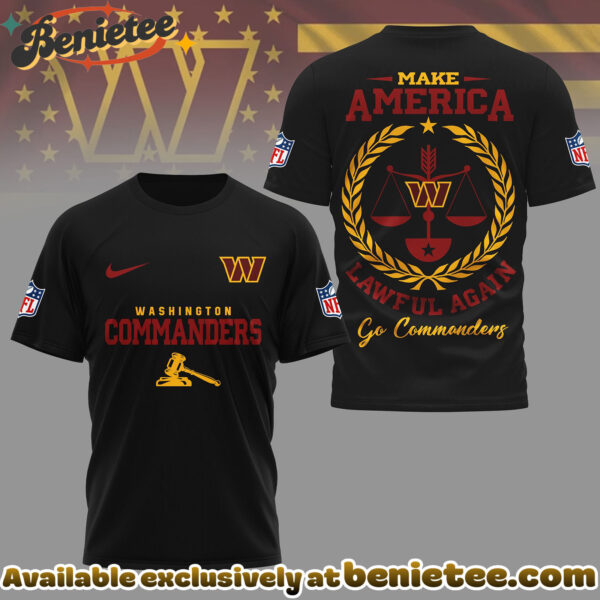 Washington Commanders Premium NFL Make America Lawful Again 3D Shirt