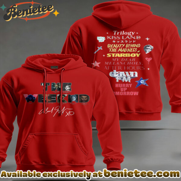 Weeknd Discography Pattern Hoodie - Ver 2