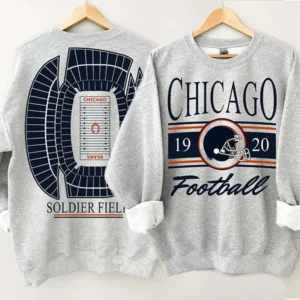Vintage Chicago Football Sweatshirt Stadium Art Chicago Football, Chicago Football Sweatshirt
