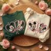 Mickey and Minnie Couple Embroidered Sweatshirt, Disney Valentine Sweatshirt, Disneyland Couple Shirts, Matching Disney Sweatshirts