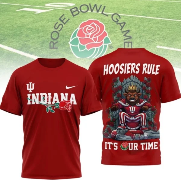 Indiana Hoosier NCAA Rose Bowl 2026 Hoosiers Rule 3D Shirt