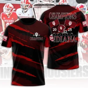 Indianaa Hoosier1 Football 3D T-Shirt Unisex Fullsize Xs-5Xl