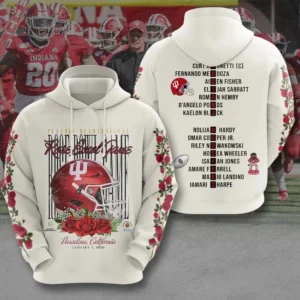 Hoosiers Football 2026 Rose Bowl 3D Apparel Hoodie
