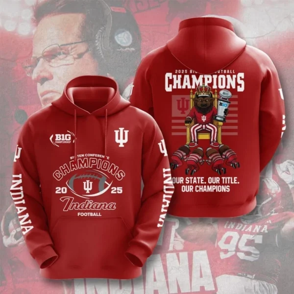 Hoosiers Football 2026 Rose Bowl 3D Apparel Hoodie