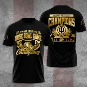 Indiana Hosier Football 2026 Rose Bowl 3D Shirt S-5XL