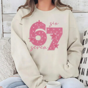 Retro "Sixty Seven" Embroidered Sweatshirt - Vintage Star Aesthetic Crewneck