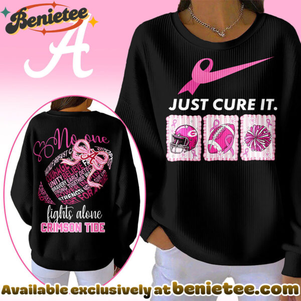 Alabama Crimson Tide Premium NCAA Breast Cancer Awareness T-Shirt And Sweatshirt
