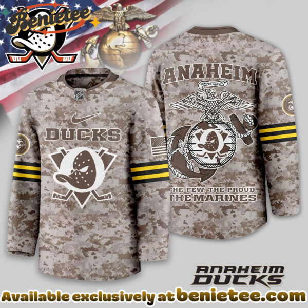 Anaheim Ducks Premium NHL U.S.M.C Hockey Jersey