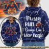 Auburn Tigers Premium NCAA Messy Bun Game On 3D Hoodie, Sweatshirt, Tshirt