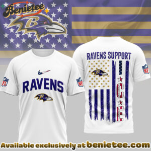 Baltimore Ravens Premium NFL Ice Support 3D Tshirt, Sweatshirt, Hoodie