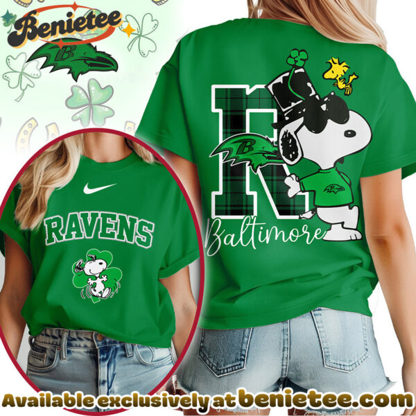 Baltimore Ravens Premium NFL Snoopy St Patricks Day Tshirt, Hoodie, Sweatshirt
