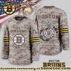 Boston Bruins Premium NHL U.S.M.C Hockey Jersey