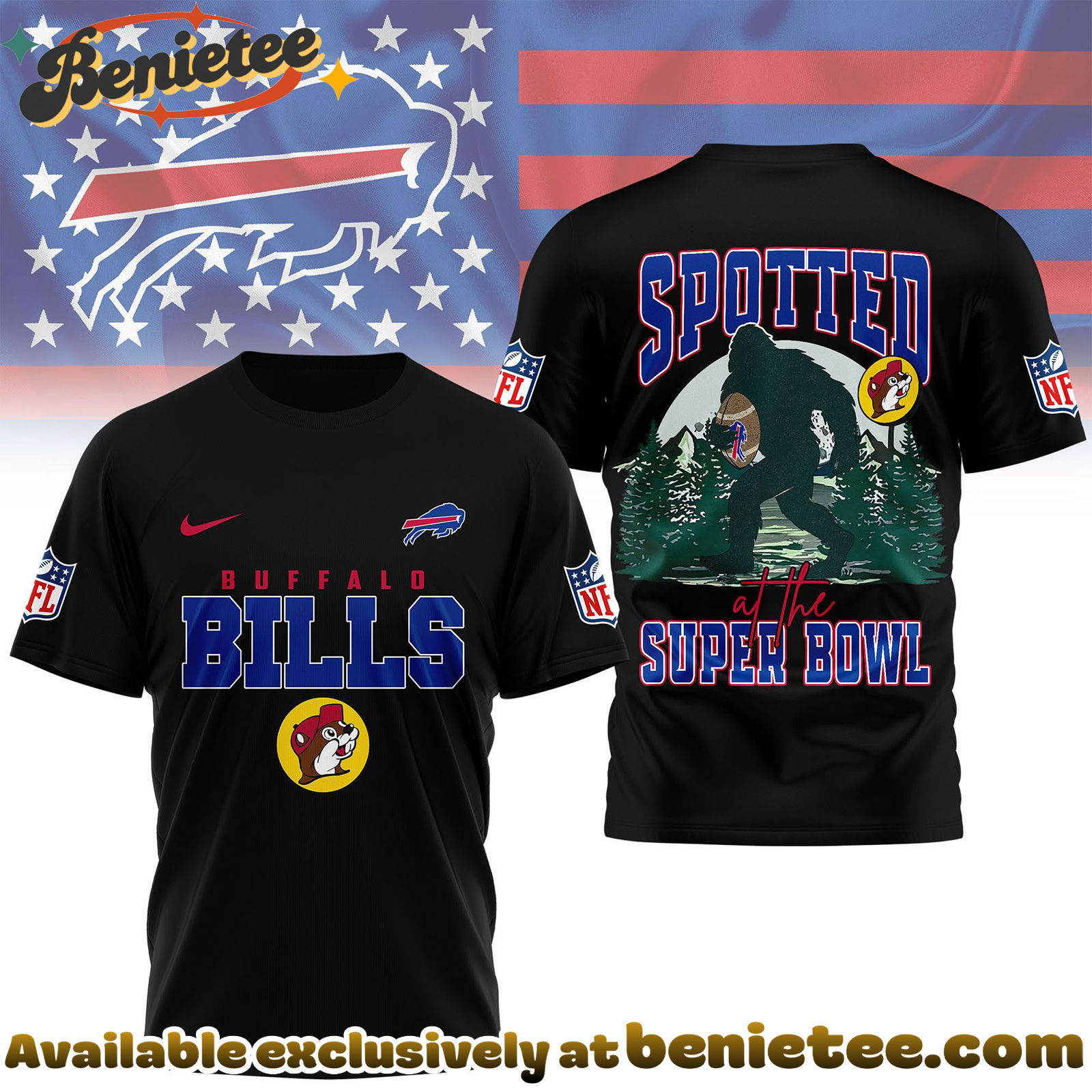 Buffalo Bills Premium NFL Spotted at the Super Bowl 3D Tshirt, Sweatshirt, Hoodie