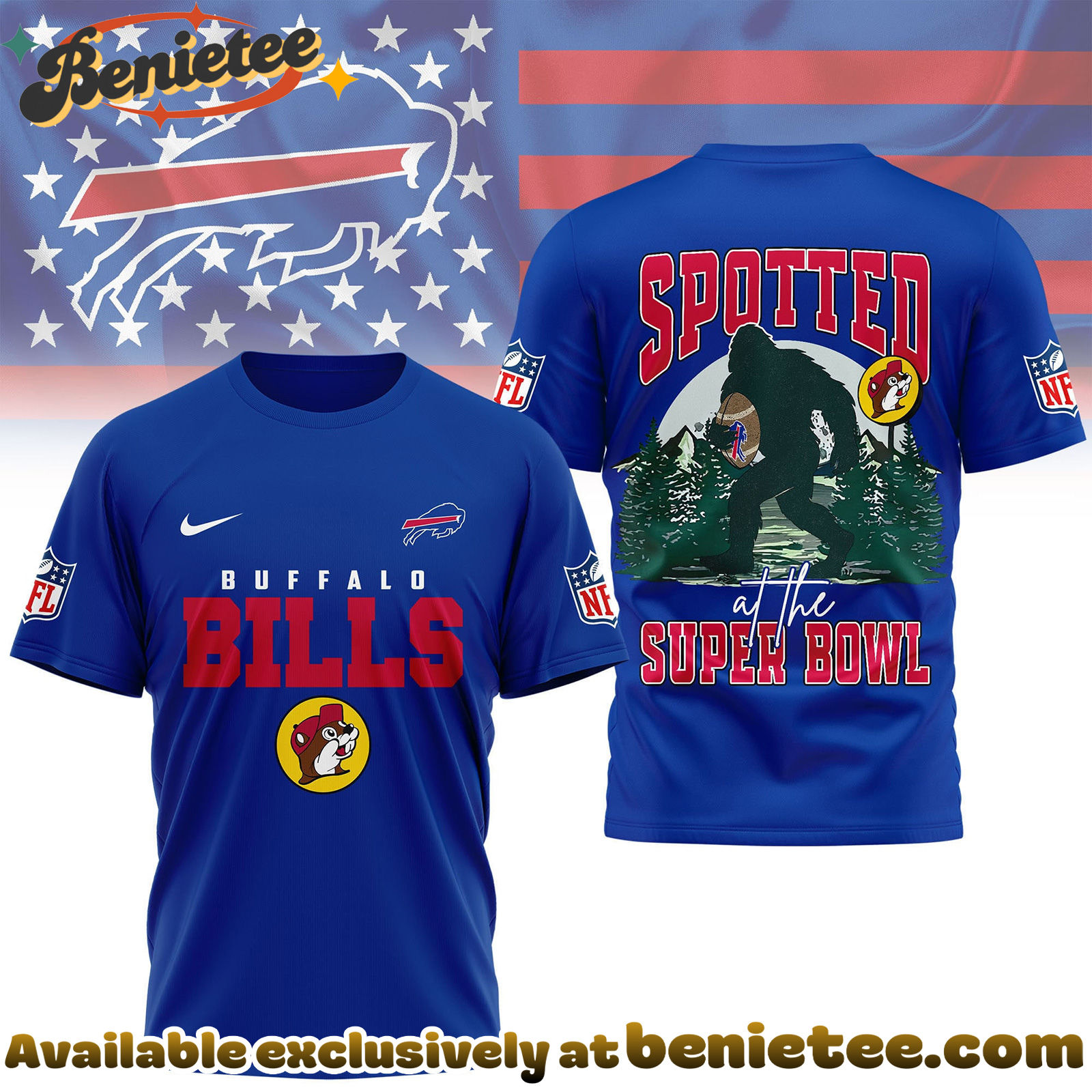 Buffalo Bills Premium NFL Spotted at the Super Bowl 3D Tshirt, Sweatshirt, Hoodie