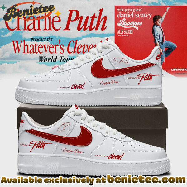 Charlie Puth The Whatevers Clever World Tour Shoes Nike Air Force 1 - Ver 3