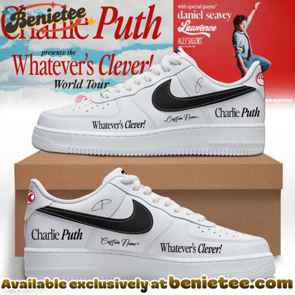 Charlie Puth The Whatevers Clever World Tour Shoes Nike Air Force 1 - Ver 14