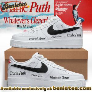 Charlie Puth The Whatevers Clever World Tour Shoes Nike Air Force 1 - Ver 14