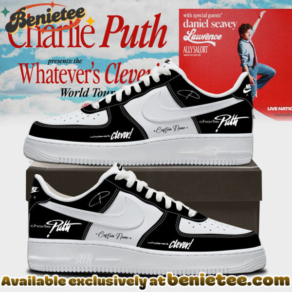 Charlie Puth The Whatevers Clever World Tour Shoes Nike Air Force 1 - Ver 5