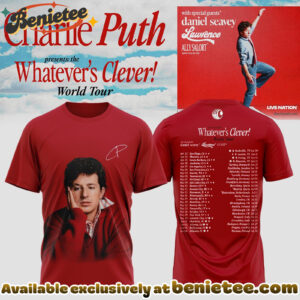 Charlie Puth The Whatevers Clever World Tour Tshirt, Hoodie, Sweatshirt - Ver 7