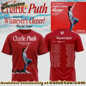 Charlie Puth The Whatevers Clever World Tour Tshirt, Hoodie, Sweatshirt - Ver 4