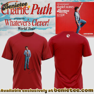 Charlie Puth The Whatevers Clever World Tour Tshirt, Hoodie, Sweatshirt - Ver 2
