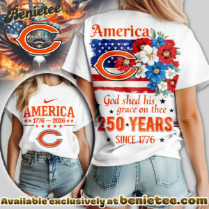 Chicago Bears Premium NFL America God Shed His Grace On Thee Women Tshirt, Hoodie, Sweatshirt