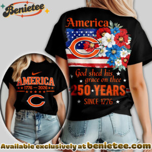 Chicago Bears Premium NFL America God Shed His Grace On Thee Women Tshirt, Hoodie, Sweatshirt