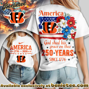 Cincinnati Bengals Premium NFL America God Shed His Grace On Thee Women Tshirt, Hoodie, Sweatshirt