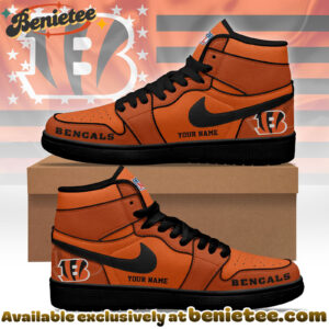 Cincinnati Bengals Premium NFL Pride Jordan 1 High Top Sneaker Nike Air Jordan 1