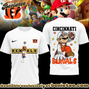 Cincinnati Bengals Premium NFL Super Mario 3D Tshirt, Sweatshirt, Hoodie