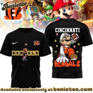 Cincinnati Bengals Premium NFL Super Mario 3D Tshirt, Sweatshirt, Hoodie