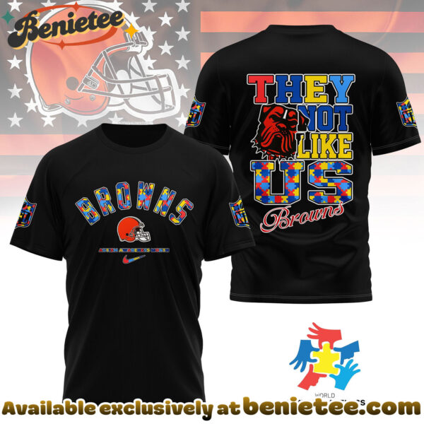 Cleveland Browns Premium NFL Autism Awareness Month 3D Tshirt, Hoodie, Sweatshirt