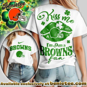 Cleveland Browns Premium NFL Kiss Me St. Patricks Day Women Tshirt, Hoodie, Sweatshirt