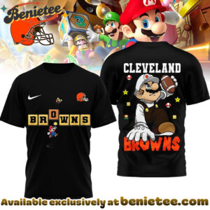 Cleveland Browns Premium NFL Super Mario 3D Tshirt, Sweatshirt, Hoodie