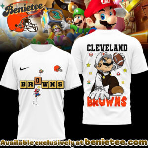 Cleveland Browns Premium NFL Super Mario 3D Tshirt, Sweatshirt, Hoodie