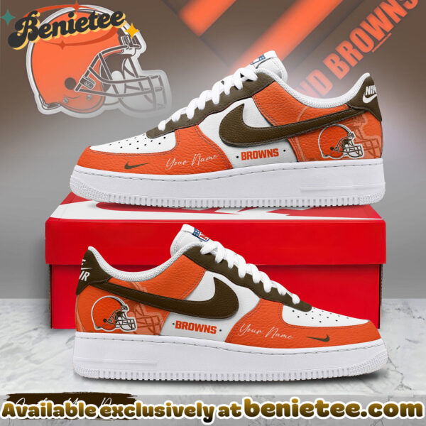 Cleveland Browns Premium SHOES Air Force 1 Victory Pride Limited Edition