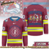 Colorado Avalanche Premium NHL Snoopy Firefighter Hockey Jersey