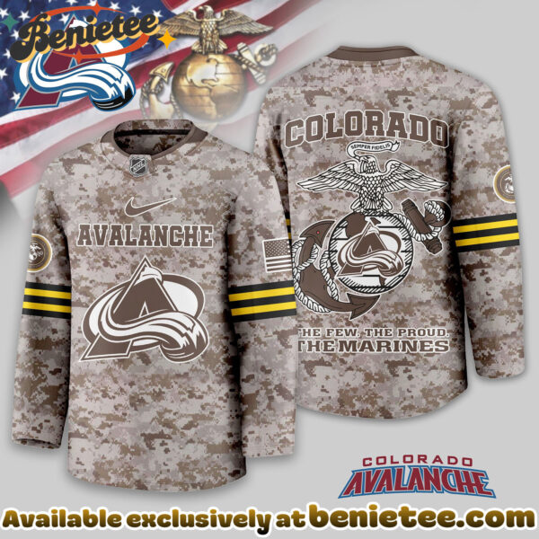Colorado Avalanche Premium NHL U.S.M.C Hockey Jersey