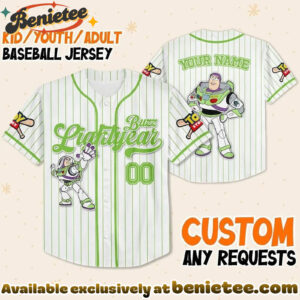 Custom Buzz Lightyear Baseball Jersey, Disney Jersey, Anime Jersey