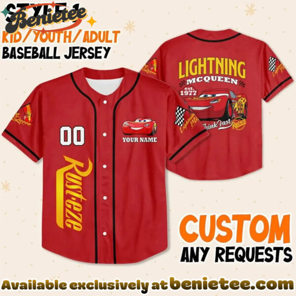 Custom Car Baseball Jersey, Disney Jersey, Anime Jersey
