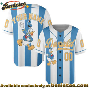 Custom Donald Baseball Jersey, Disney Jersey, Anime Jersey