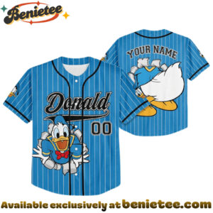 Custom Donald Duck Baseball Jersey, Disney Jersey, Anime Jersey - Ver 3