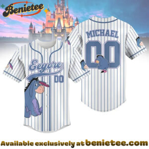 Custom Eeyore Baseball Jersey, Disney Jersey, Anime Jersey