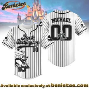 Custom Jack Skellington Baseball Jersey, Disney Jersey, Anime Jersey